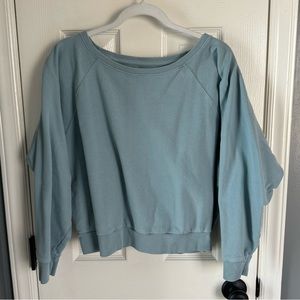 Gap light blue boatneck sweatshirt, good used condition